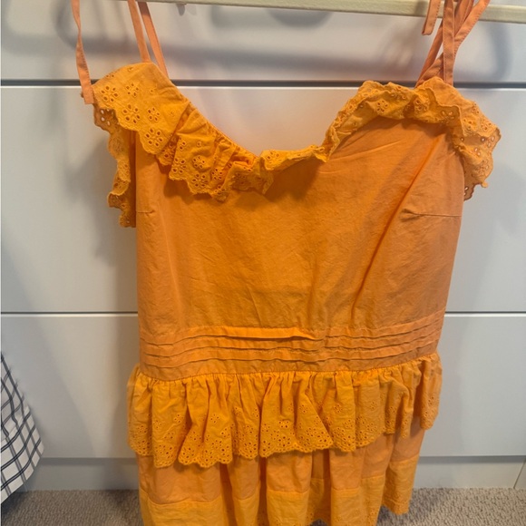 Orange Ruffled tunic tank - Picture 1 of 2